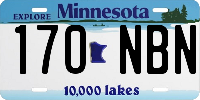 MN license plate 170NBN