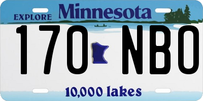 MN license plate 170NBO