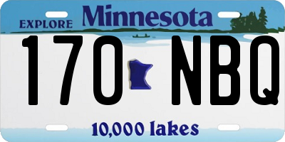 MN license plate 170NBQ