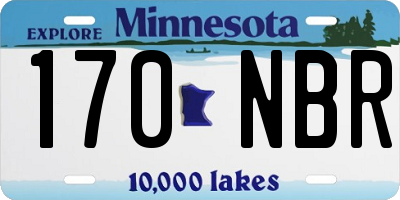 MN license plate 170NBR