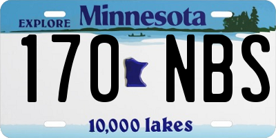 MN license plate 170NBS