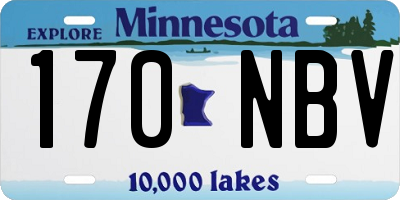 MN license plate 170NBV