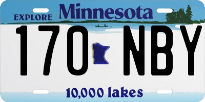 MN license plate 170NBY