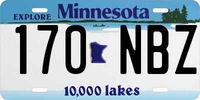 MN license plate 170NBZ