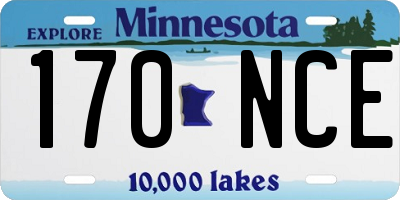 MN license plate 170NCE
