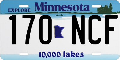 MN license plate 170NCF
