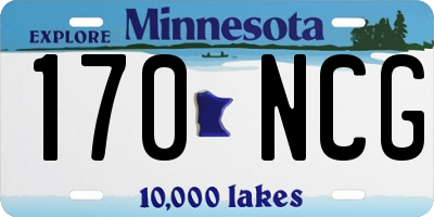 MN license plate 170NCG