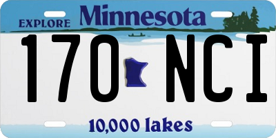 MN license plate 170NCI