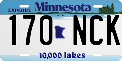 MN license plate 170NCK