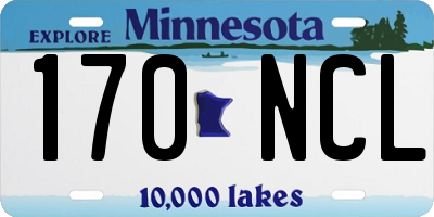 MN license plate 170NCL