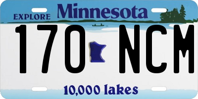 MN license plate 170NCM