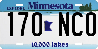MN license plate 170NCO