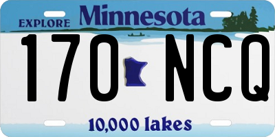 MN license plate 170NCQ