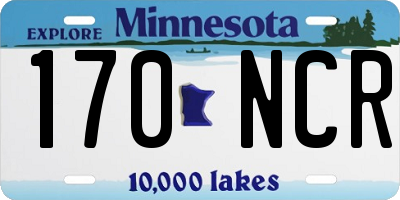 MN license plate 170NCR