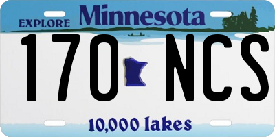 MN license plate 170NCS