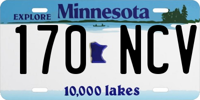 MN license plate 170NCV