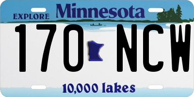 MN license plate 170NCW