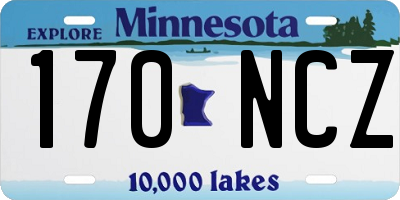 MN license plate 170NCZ