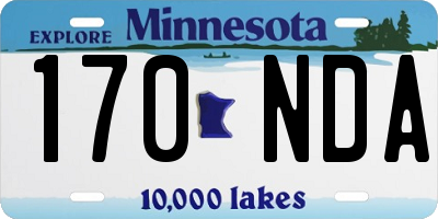 MN license plate 170NDA