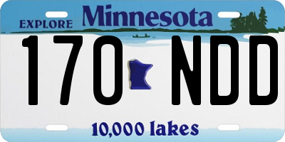 MN license plate 170NDD