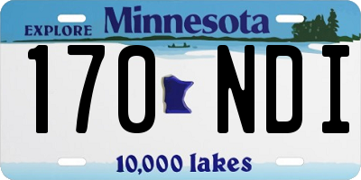 MN license plate 170NDI