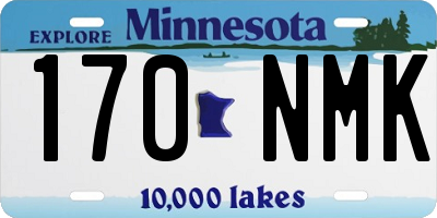 MN license plate 170NMK
