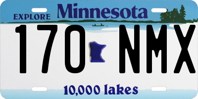 MN license plate 170NMX