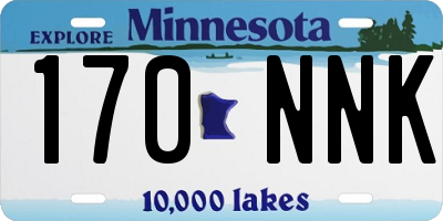 MN license plate 170NNK