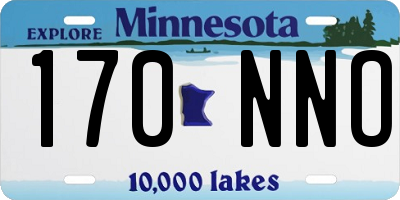 MN license plate 170NNO