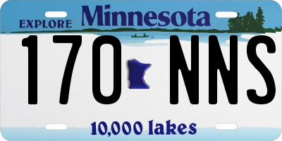 MN license plate 170NNS