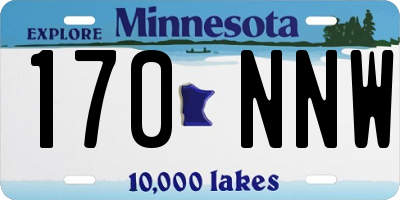 MN license plate 170NNW