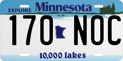 MN license plate 170NOC