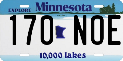MN license plate 170NOE