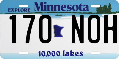 MN license plate 170NOH
