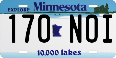 MN license plate 170NOI