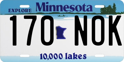 MN license plate 170NOK