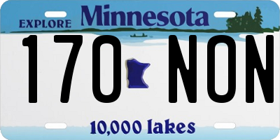 MN license plate 170NON