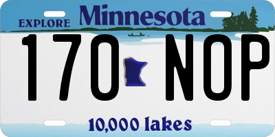 MN license plate 170NOP
