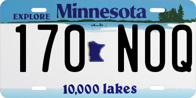 MN license plate 170NOQ