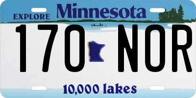 MN license plate 170NOR