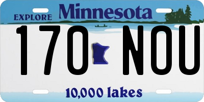 MN license plate 170NOU