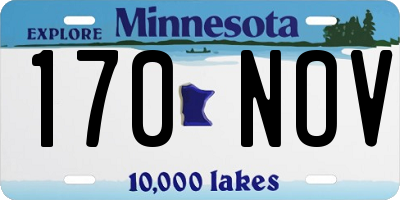 MN license plate 170NOV