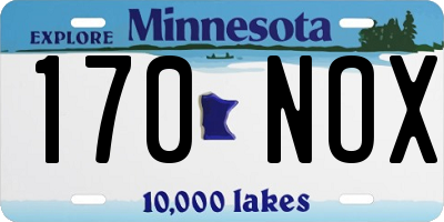 MN license plate 170NOX