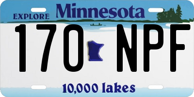 MN license plate 170NPF
