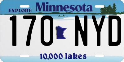 MN license plate 170NYD