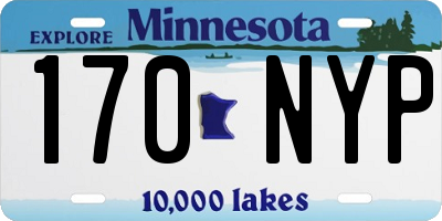 MN license plate 170NYP
