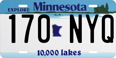 MN license plate 170NYQ