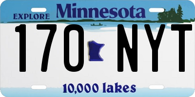MN license plate 170NYT