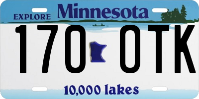 MN license plate 170OTK