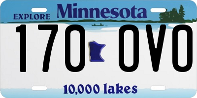 MN license plate 170OVO